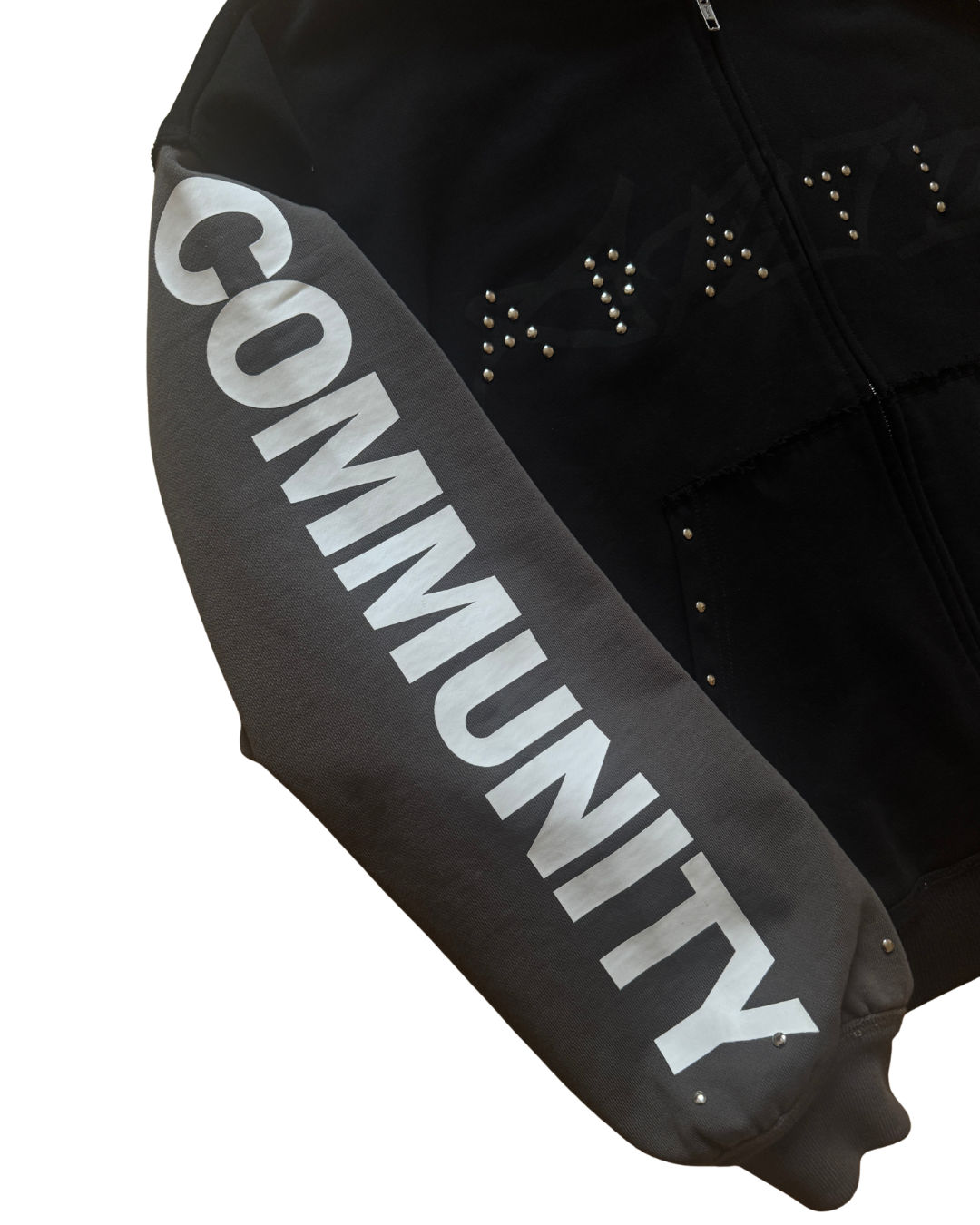 APATIA CENSORED ZIP-UP HOODIE