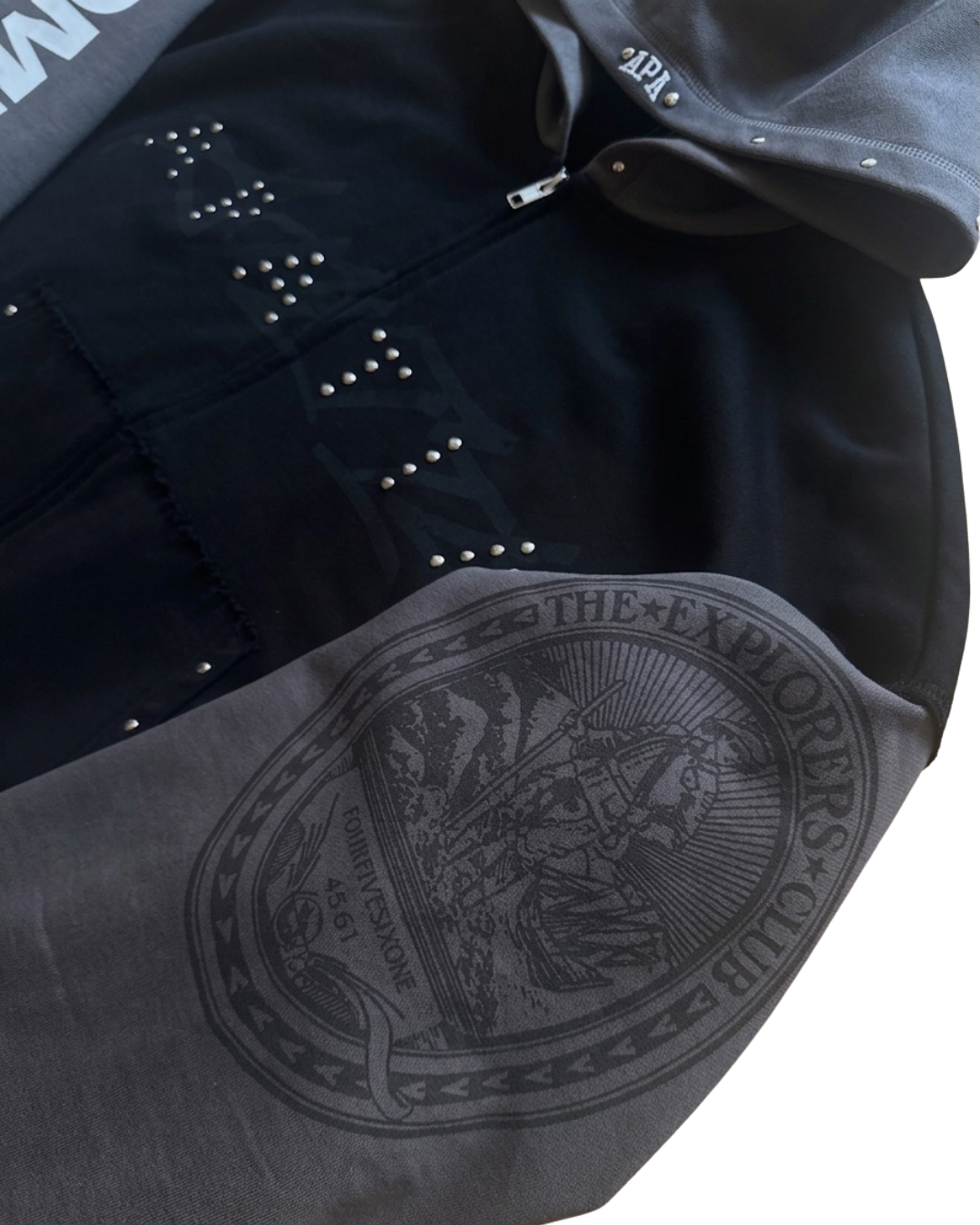 APATIA CENSORED ZIP-UP HOODIE