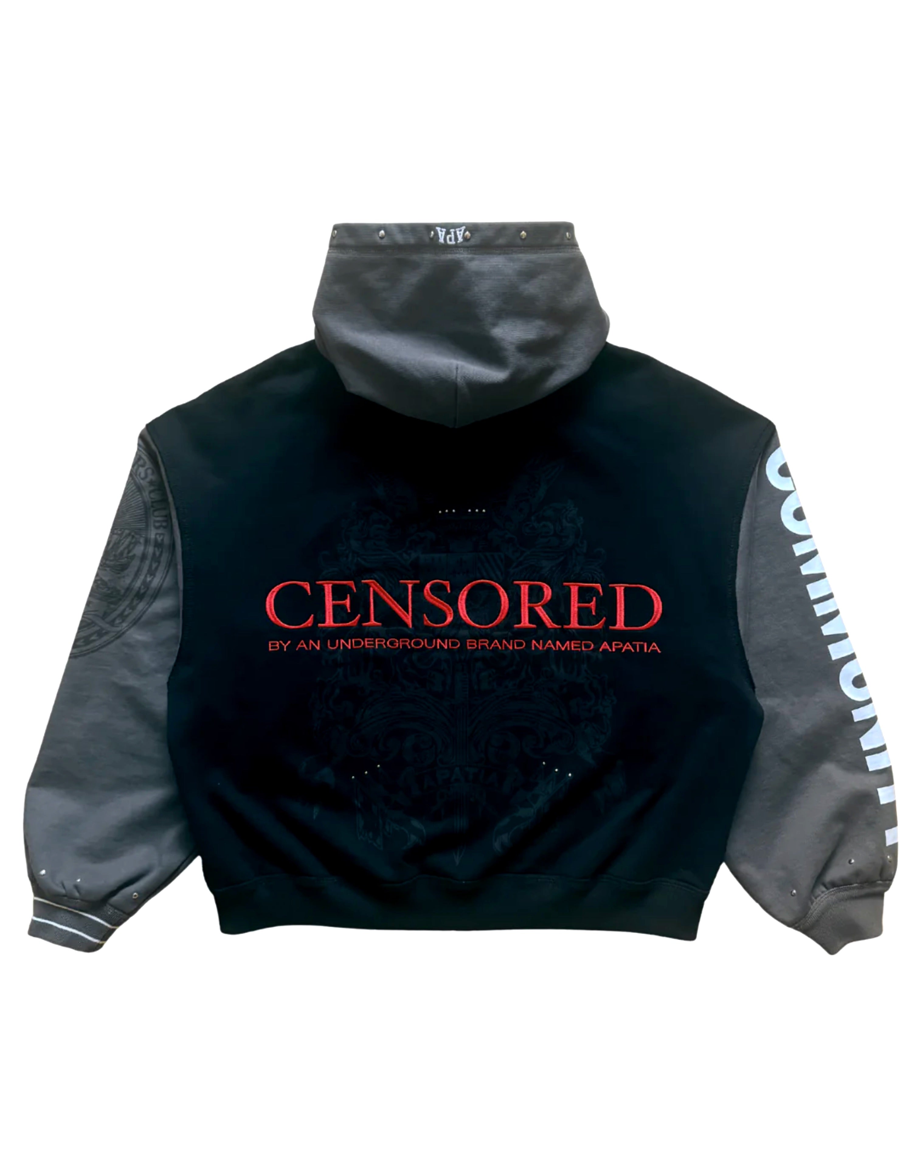 APATIA CENSORED ZIP-UP HOODIE