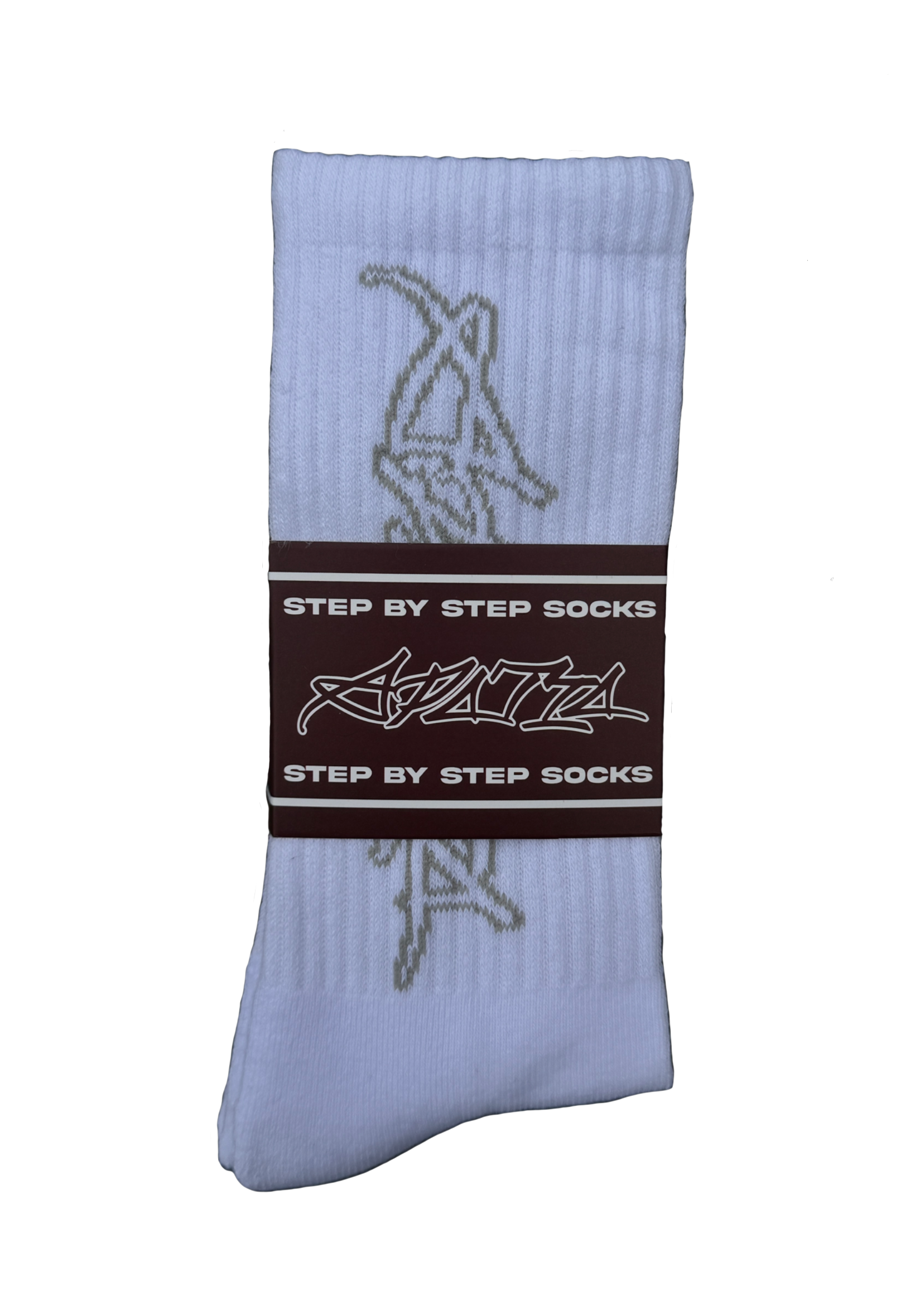 WHITE STEP BY STEP SOCKS