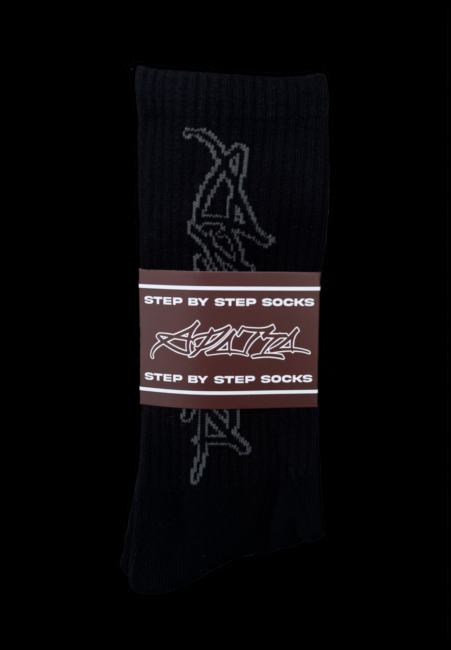 BLACK STEP BY STEP SOCKS